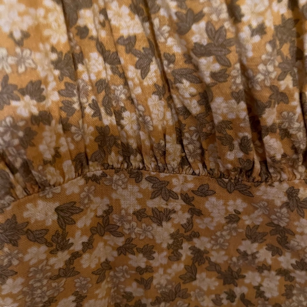 Zara Yellow and Cream Floral Dress - Picture 7 of 11